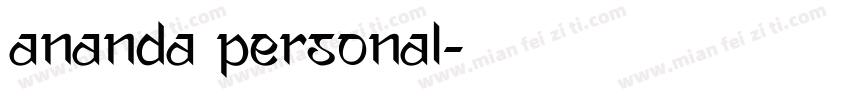 ananda personal字体转换
